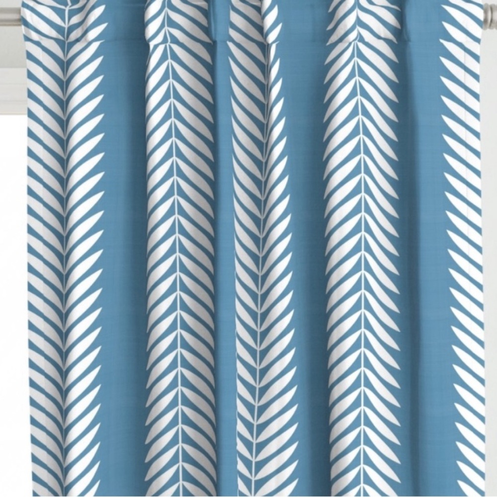 Custom Leaf Stripe Curtain Panels Laurel Vine Spoonflower Danika Herrick 50x108